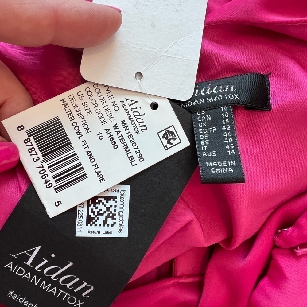 Aidan by Aidan Mattox Cowl Neck Ruffled Hem Dress - Picture 16 of 16